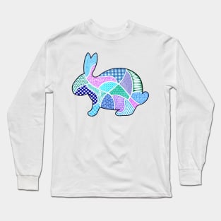 Multicolor Zentangle Rabbit Long Sleeve T-Shirt